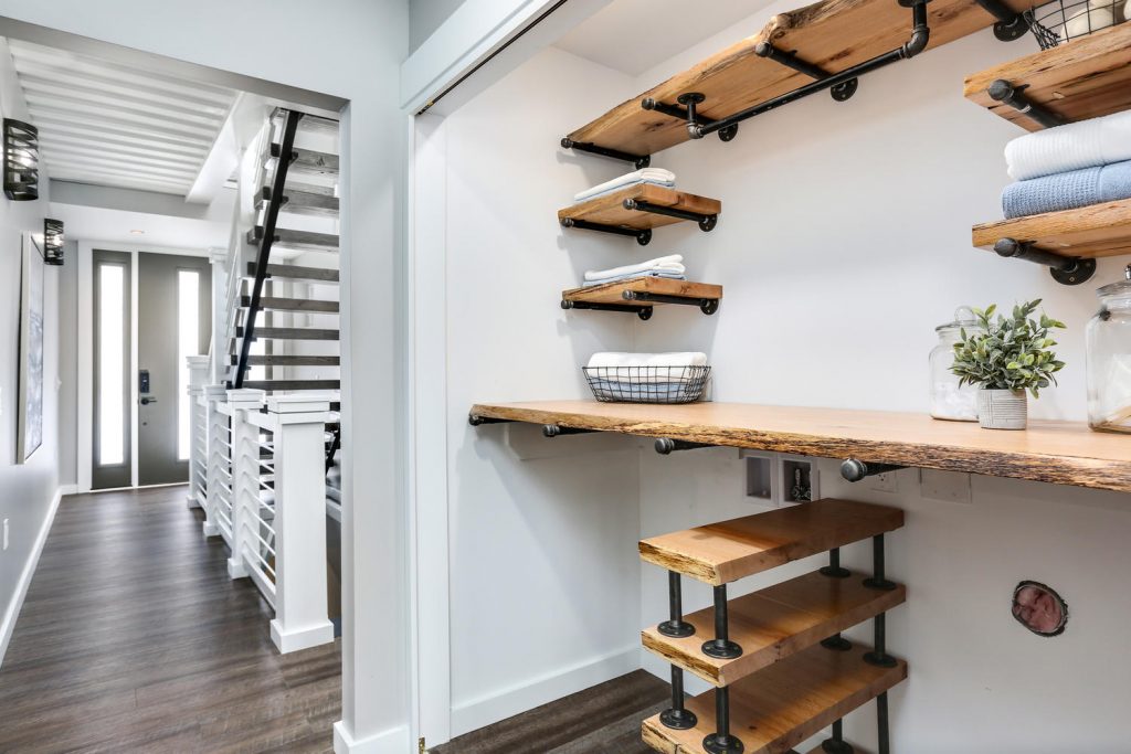 custom laundry room shelving